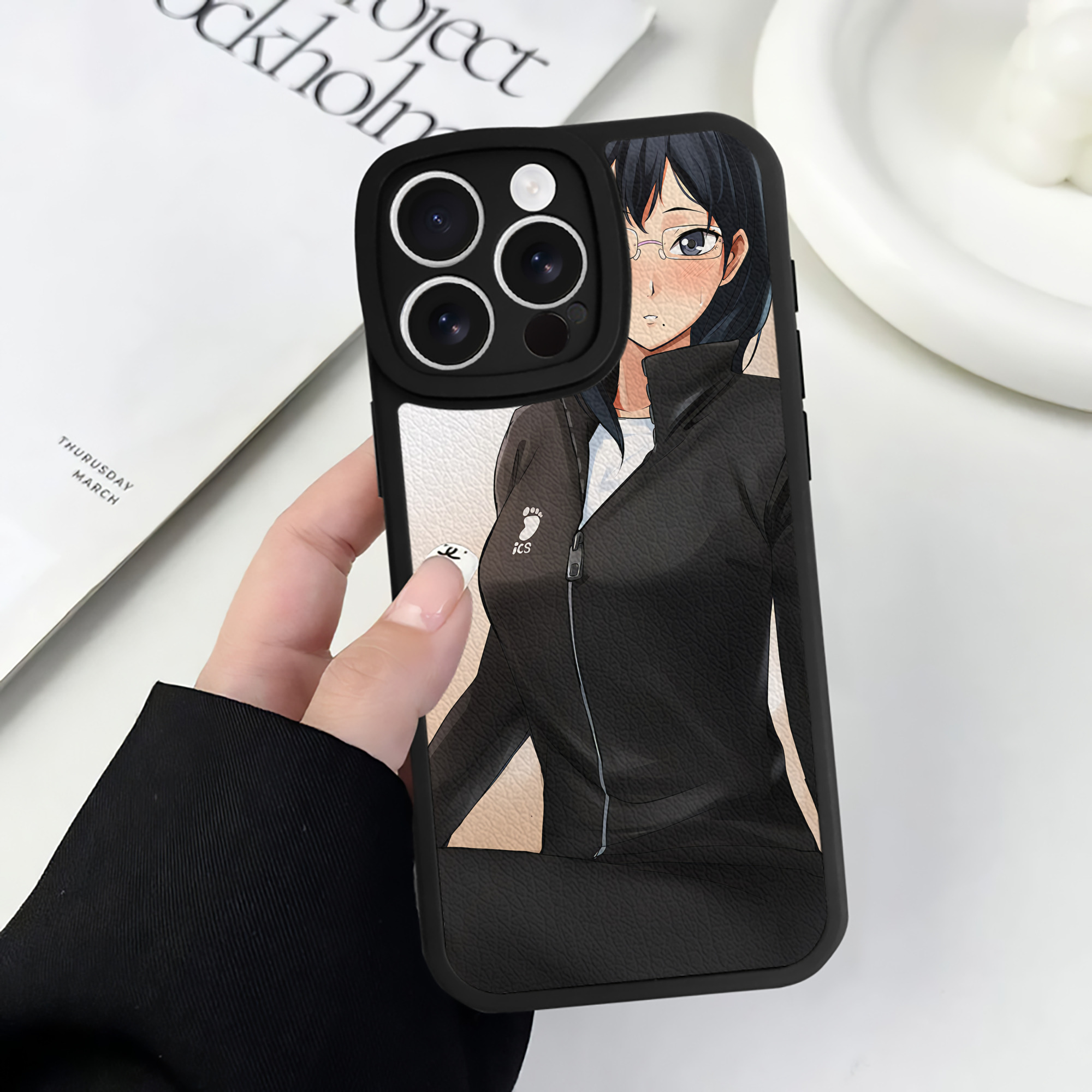 （画像用） ハイキュー!! Haikyu!! 【iPhone 16シリーズ対応】シリコンスマホケース（レザー調） 材質：シリコン